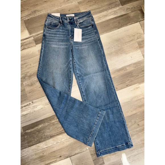 Flying Monkey Denim - Flying Monkey Wide Leg Jeans Womens Blue High Rise Medium Wash F5990 Size 26